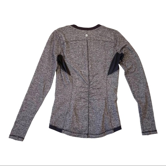 LULULEMON Black/ Gray Knit Pullover Top Sweatshirt - Picture 2 of 4